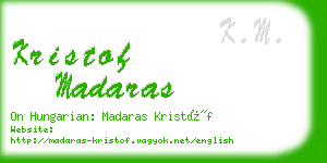 kristof madaras business card